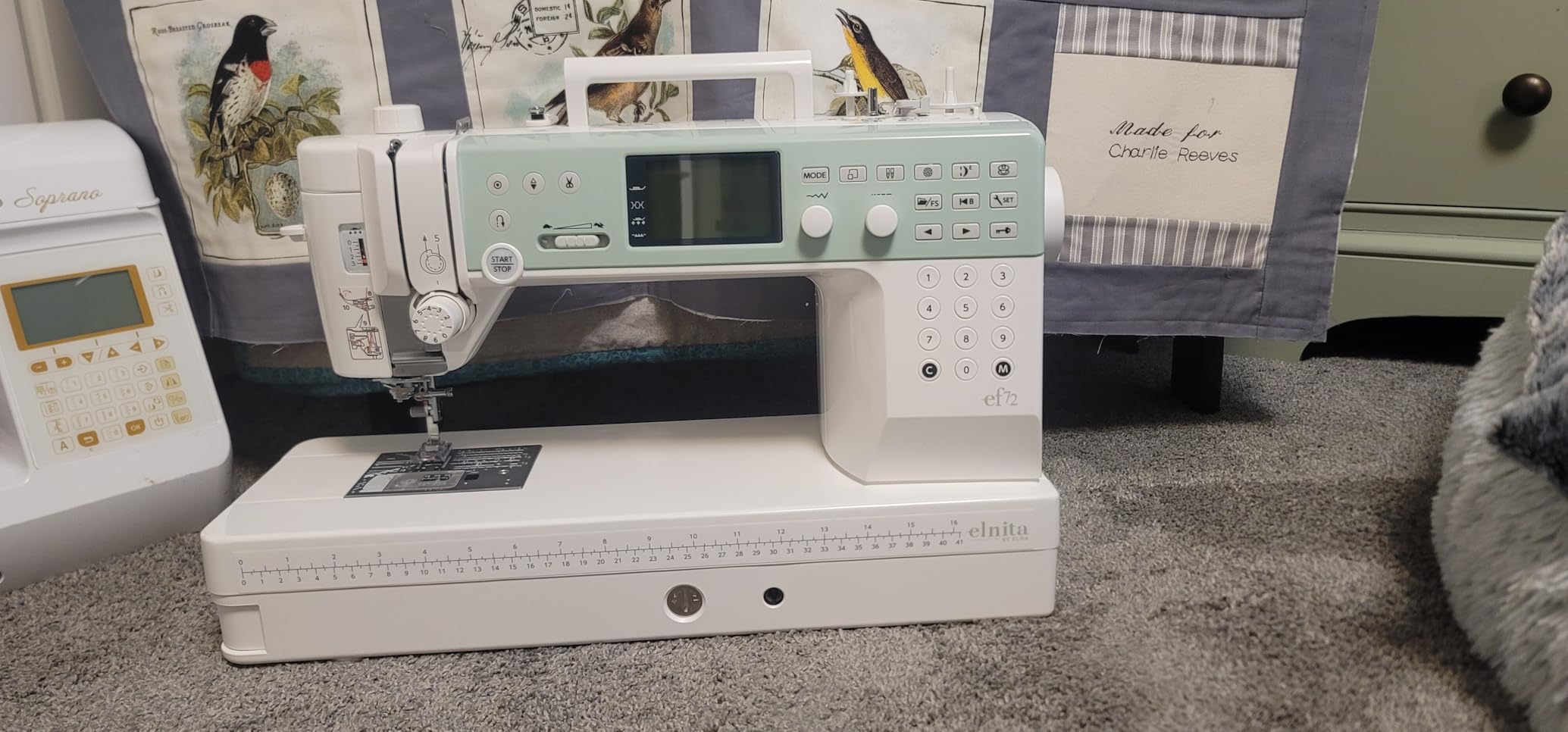 Elna Elnita ef72 Sewing and Quilting Machine with 10
