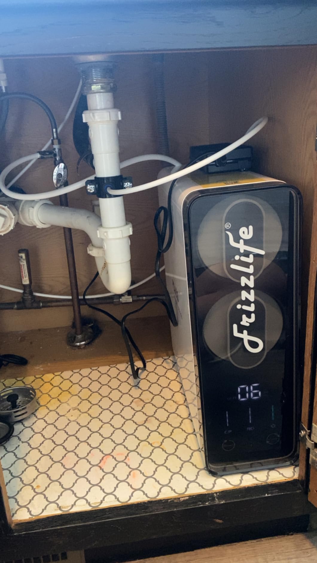 Frizzlife Reverse Osmosis Water Filter - Alkaline Mineral pH+, NSF/ASNI 58&53&42&372 Standard, 600GPD Tankless RO Reverse Osmosis System, Under Sink, 2:1 Pure to Drain, Reduce FPAS/PFOA, PD600-TAM3 customer photo 2