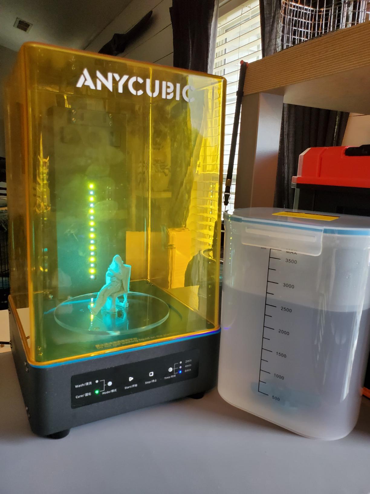 ANYCUBIC Wash and Cure 3, Upgraded Volume 2 in 1 Wash and Cure Station, with Gooseneck Lights, for Mars Anycubic Photon Mono 4 2 Resin 3D Printer customer photo 2