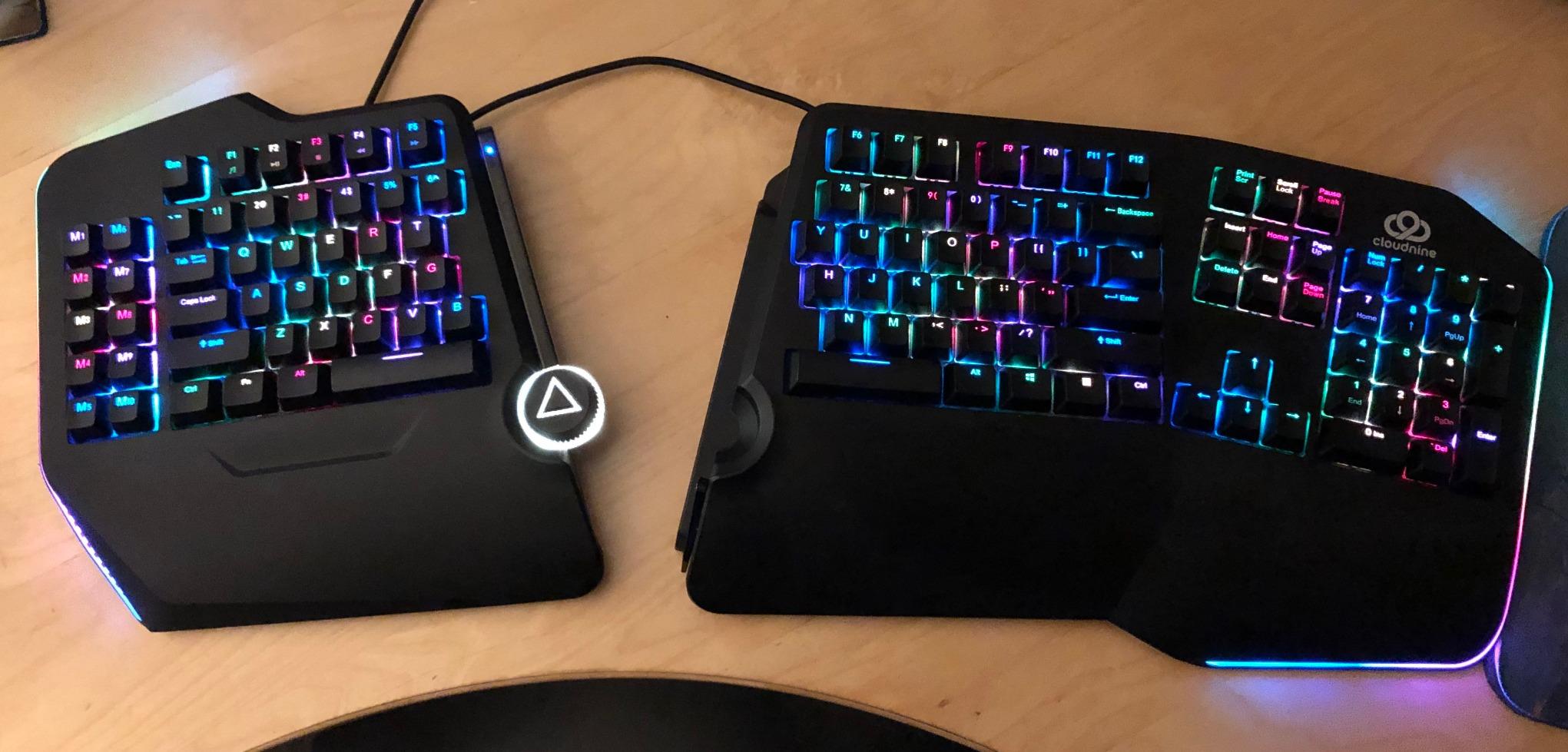 Cloud Nine C989M Ergonomic Mechanical Keyboard for PC - Kailh Tactile Brown Switches - RGB Light Up LED Backlit with USB - Ergo Split Key Board with Macro customer photo 1