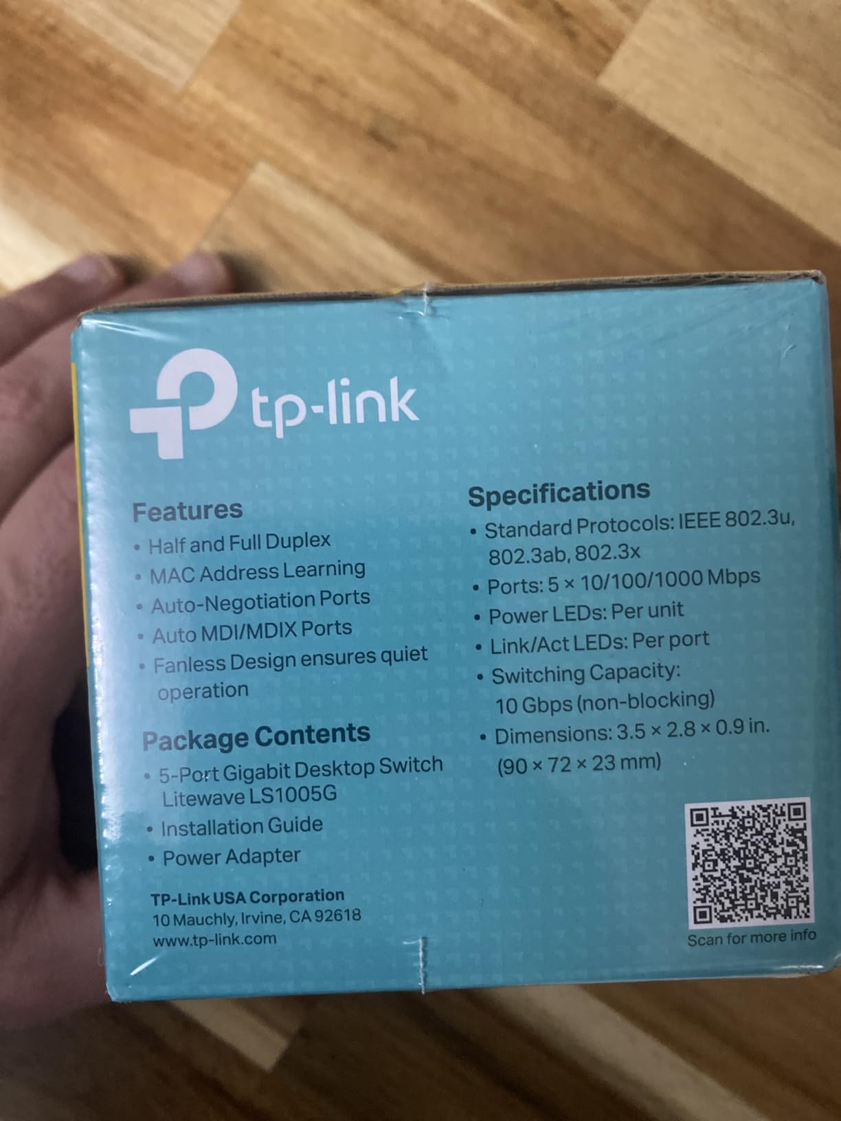 TP-Link Litewave 5 Port Gigabit Ethernet Switch | Desktop Ethernet Splitter | Unshielded Network Switch | Plug & Play | Fanless Quiet | Unmanaged (LS1005G) customer photo 2