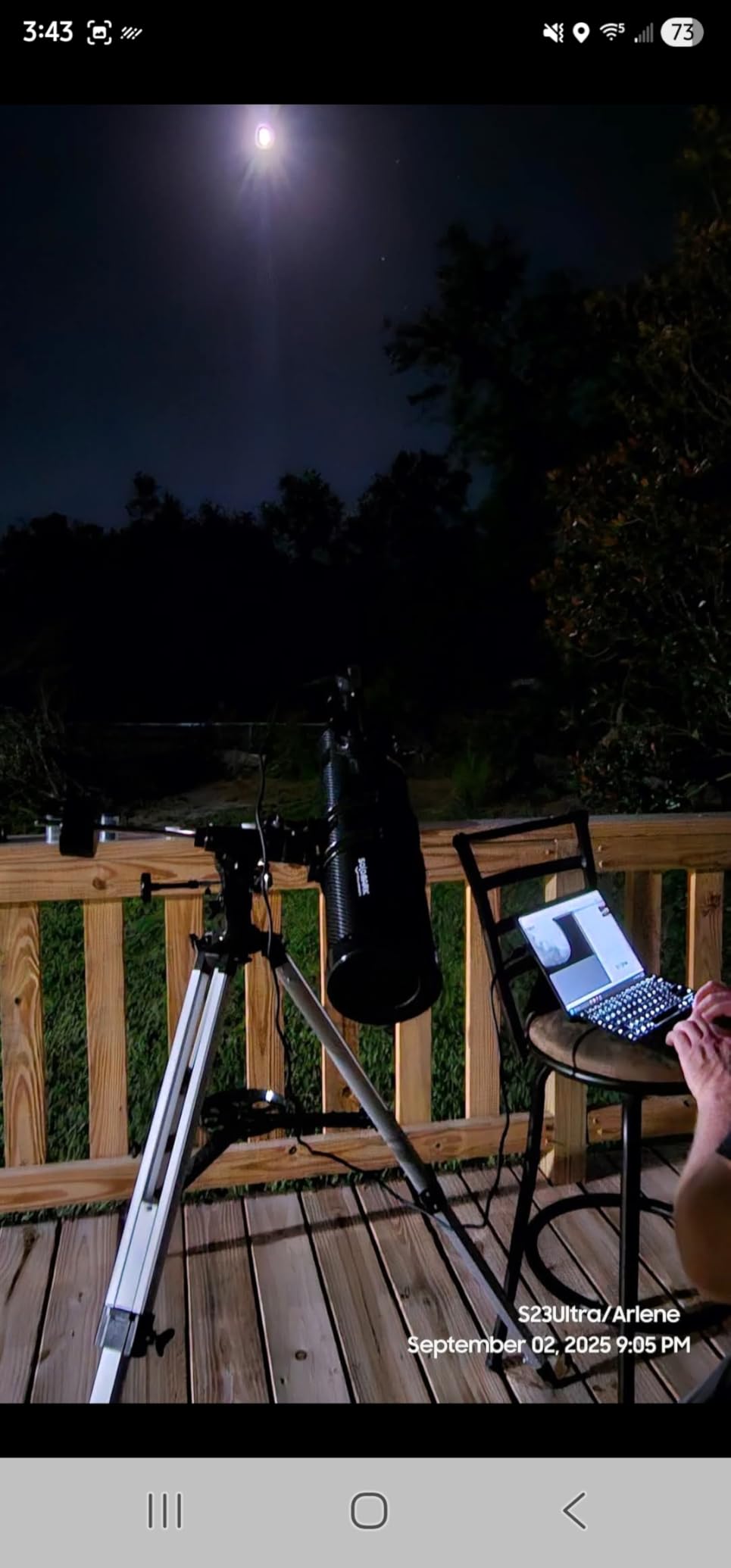 Telescope 130EQ Newtonian Reflector Telescopes for Adults, Professional Telescopes for Adults Astronomy, Comes with 1.5X Barlow Lens Smartphone Adapter & 13% T Moon Filter customer photo 1