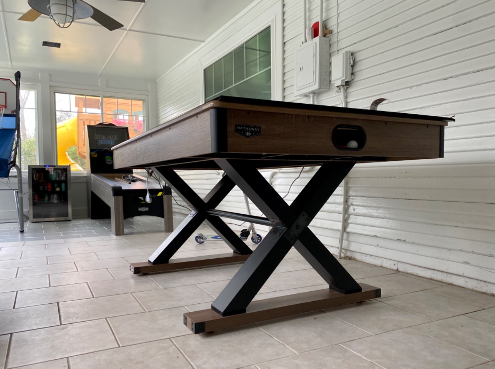 Hathaway Excalibur 6-ft Air Hockey Table with Table Tennis Top customer photo 1