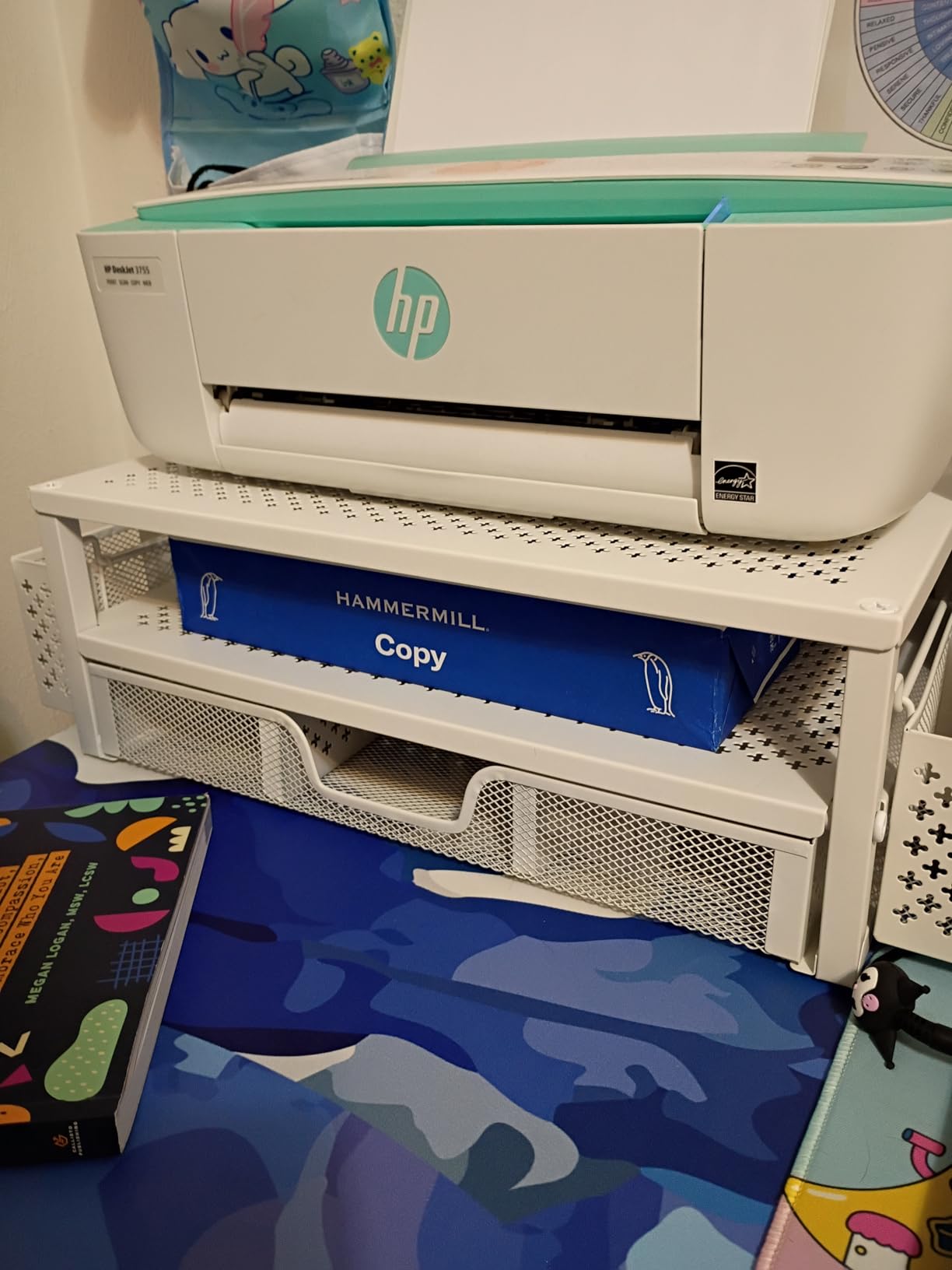 Simple Trending Desk Organizer and Accessories, 2 Tier Computer Metal Monitor Stand Riser with Drawer and Pen Holder for Laptop, Computer, iMac, Black customer photo 1