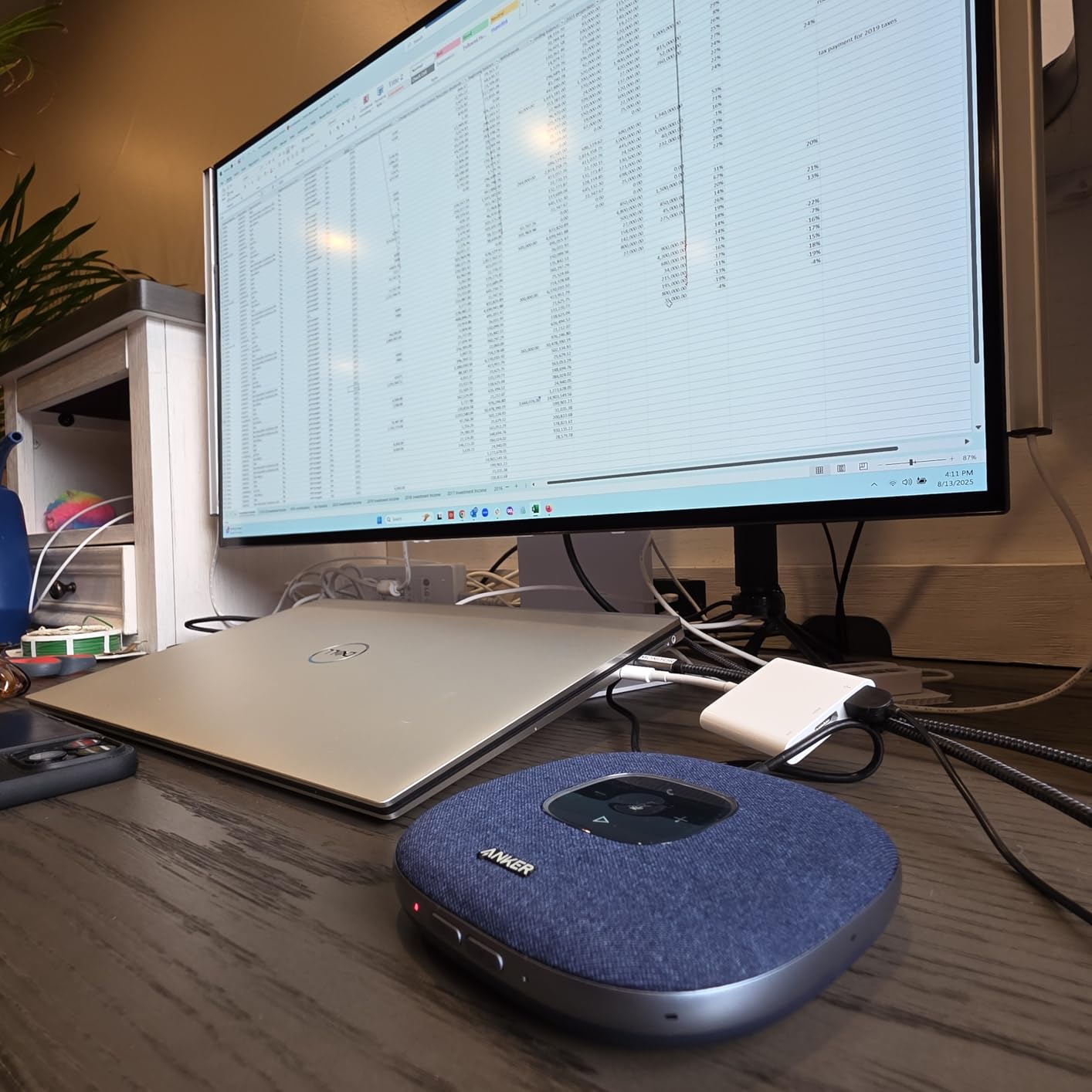 Anker PowerConf S3 Speakerphone with 6 Mics, Enhanced Voice Pickup, 24H Call Time, App Control, Bluetooth 5, USB C, Conference Speaker Compatible with Leading Platforms, Home Office customer photo 2