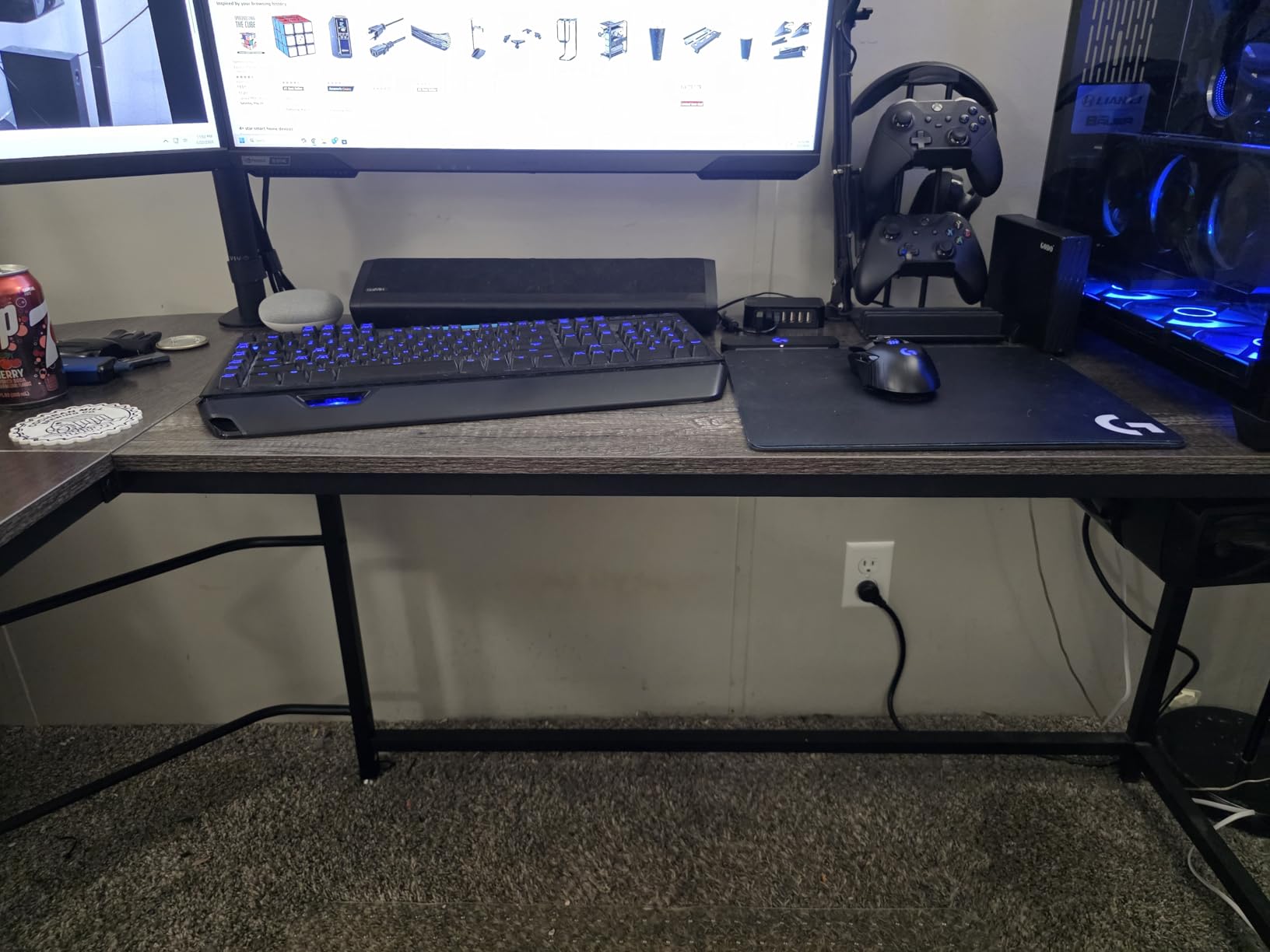 VIVO Under Desk 17 inch Cable Management Trays, Power Strip Holders, Cord Organizers, Wire Tamers for Office and Home, Black, 2 Pack, DESK-AC06-2C customer photo 2