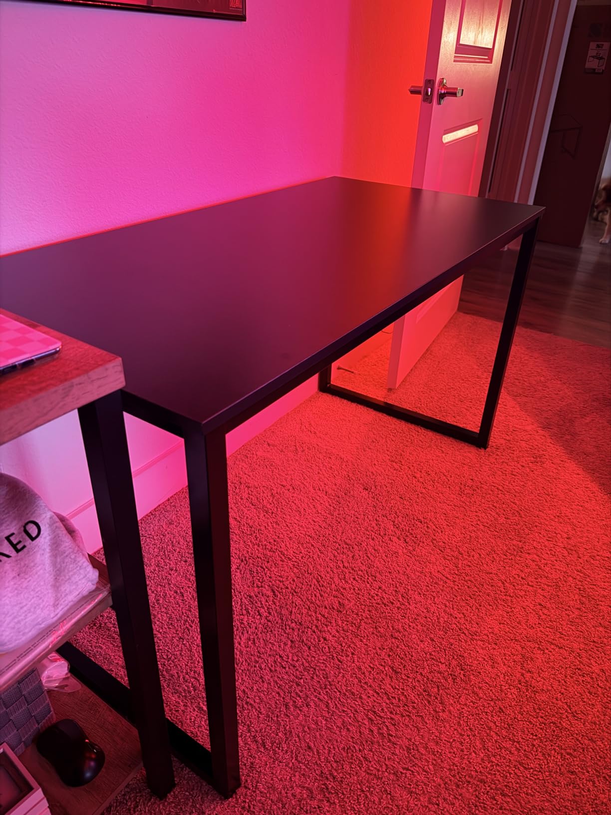 SHW Mission 55-Inch Home Office Computer Desk, Black customer photo 1
