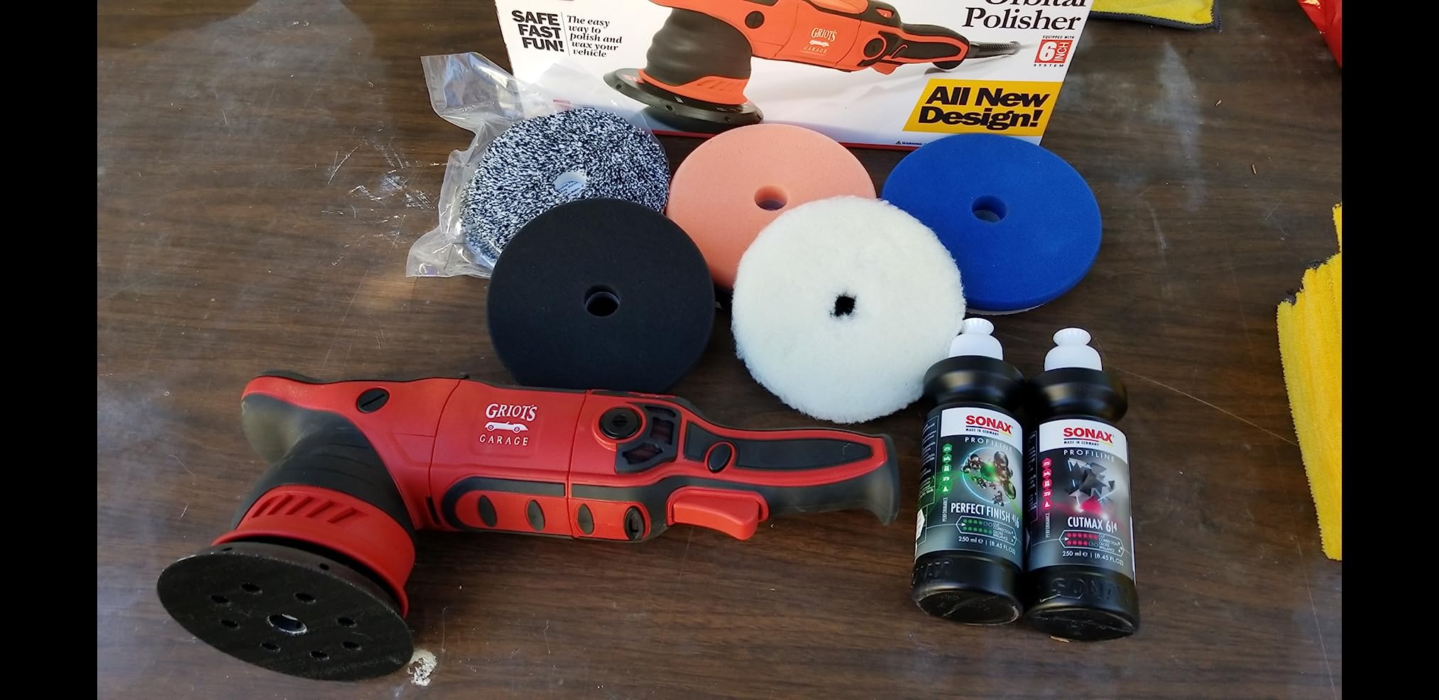 Griot's Garage G9 Random Orbital Polisher - 1000-Watt Dual Action Buffer for Car Detailing, 6