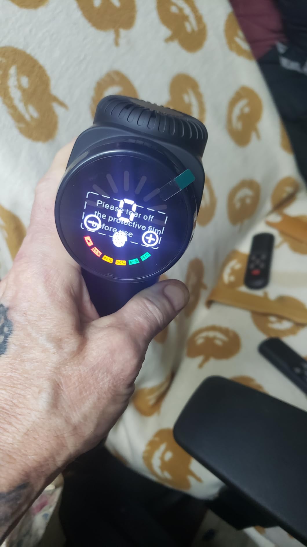 TOLOCO Massage Gun, Deep Tissue Back Massage for Athletes for Pain Relief, Percussion Massager with 10 Massages Heads & Silent Brushless Motor, Valentines Day Gifts for Him Her, Grey customer photo 1