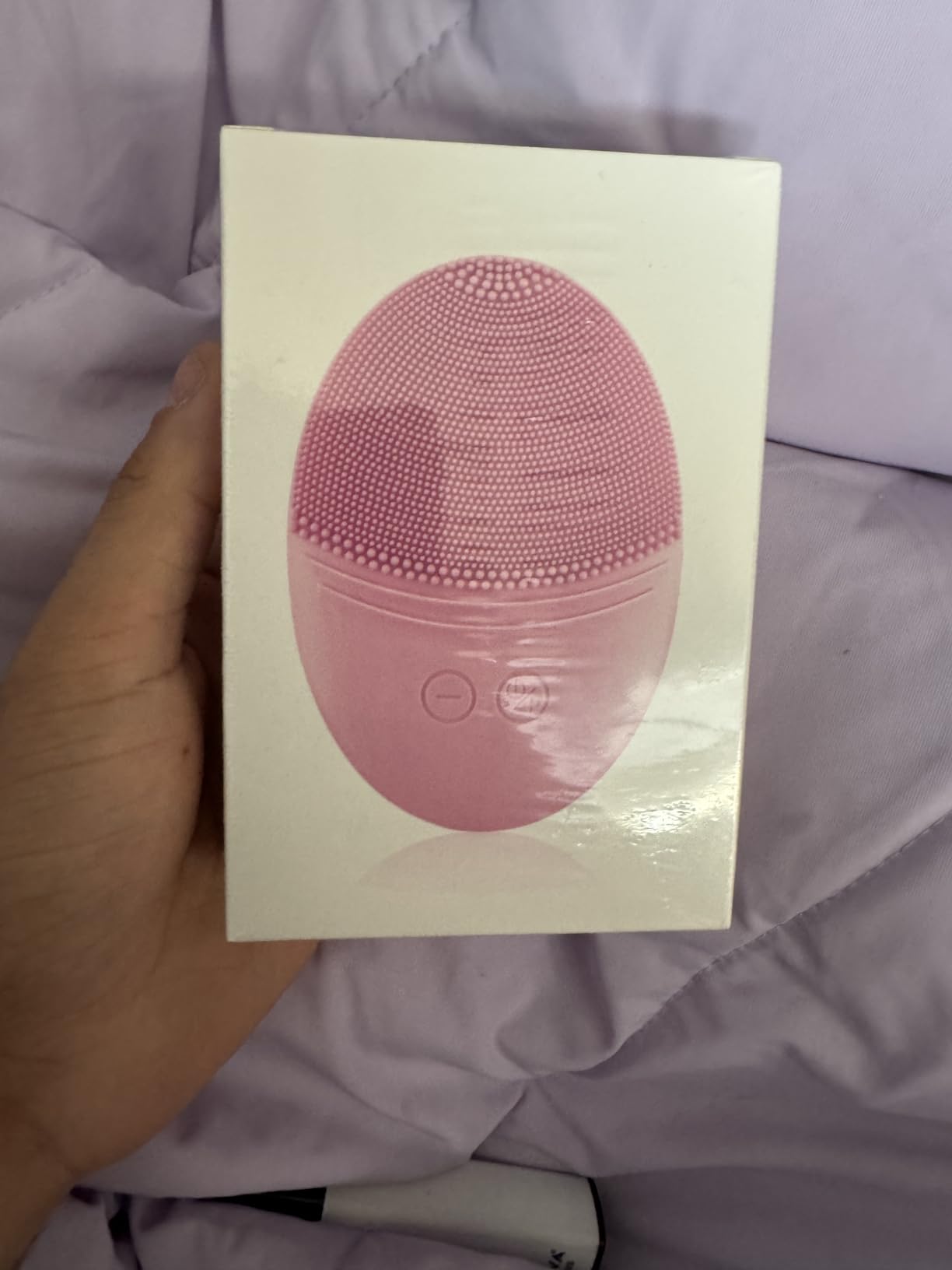 EZBASICS Facial Cleansing Brush, Waterproof Sonic Vibrating Face Brush for Deep Cleansing, Gentle Exfoliating and Massaging, Inductive charging (Blue) customer photo 2