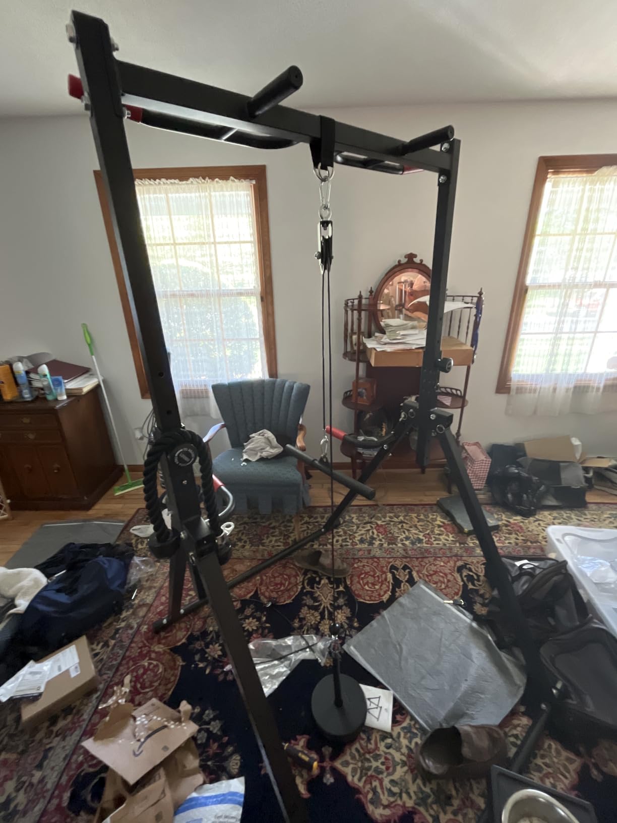 Mikolo Fitness LAT and Lift Pulley System, Dual Cable Machine(70'' and 90'') with Upgraded Loading Pin for Triceps Pull Down, Biceps Curl, Back, Forearm, Shoulder-Home Gym Equipment(Patent) customer photo 1