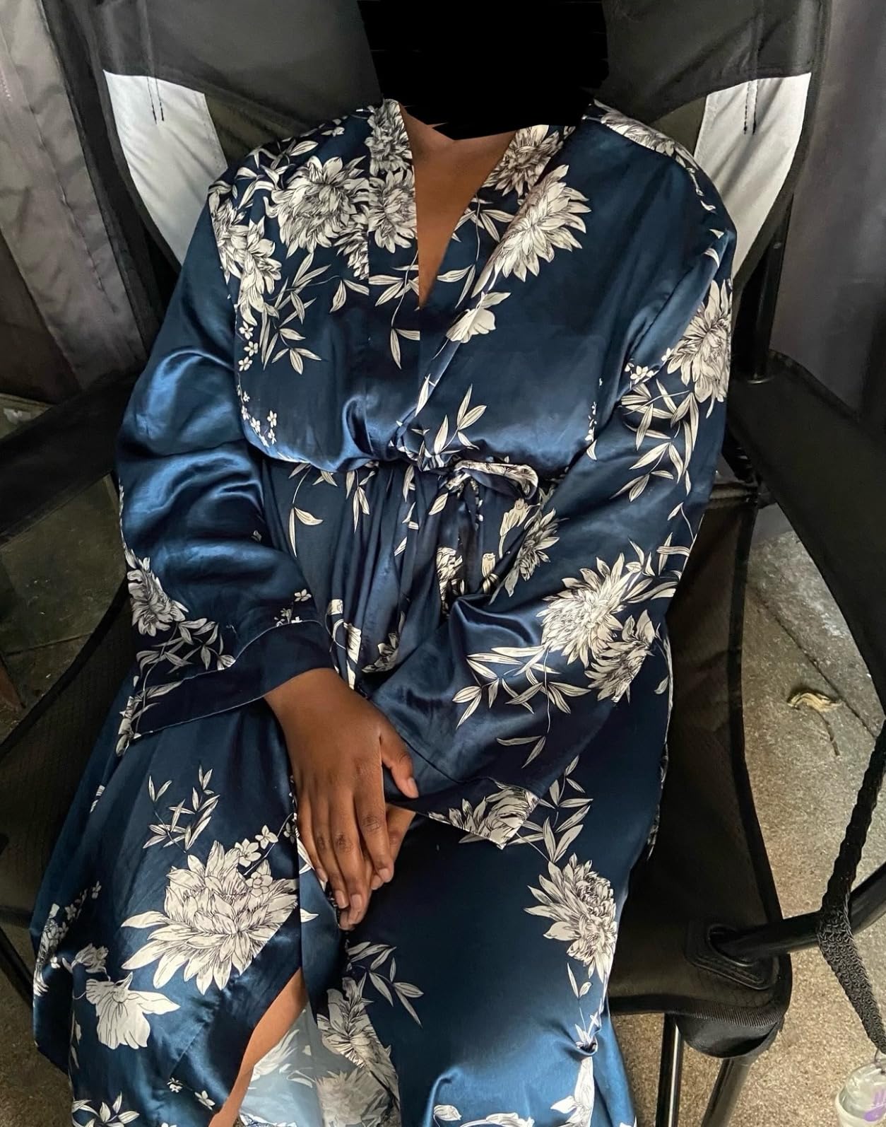 Portal Oversized Camping Chair Big and Tall Folding Camp Chair Portable Lawn Chairs Heavy Duty Foldable XXL Outdoor Camping Chair for Adults, Support Up to 600 lbs, Black/Grey customer photo 1