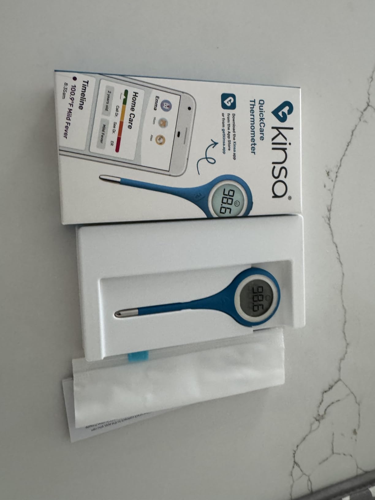 Kinsa QuickCare Smart Digital Thermometer - Medical Termometro FDA Cleared customer photo 2