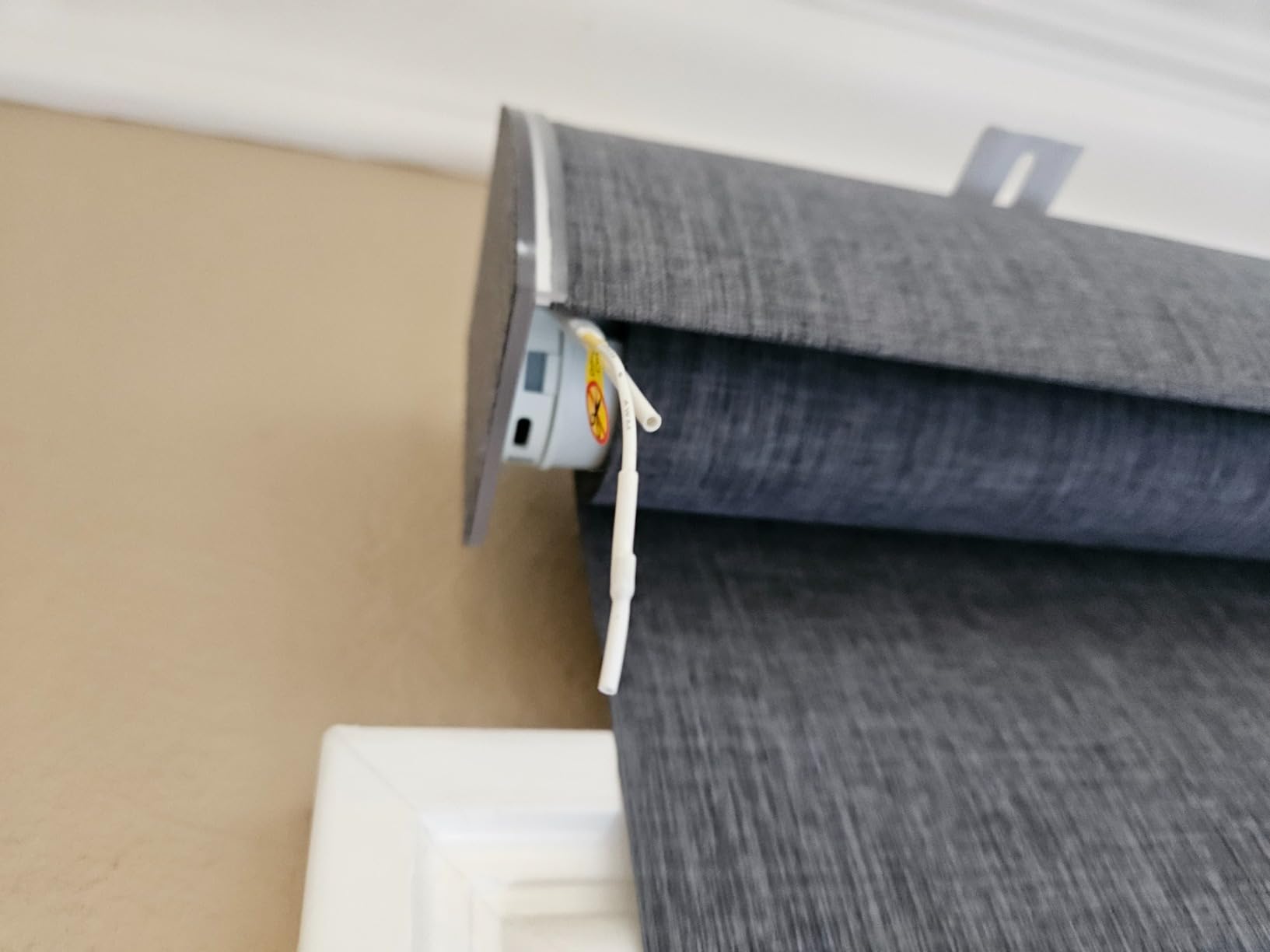 Graywind Motorized Roller Shades Work with Alexa Google Smart Blackout Shades with Remote Insulated Triple Weaved Fabric customer photo 2