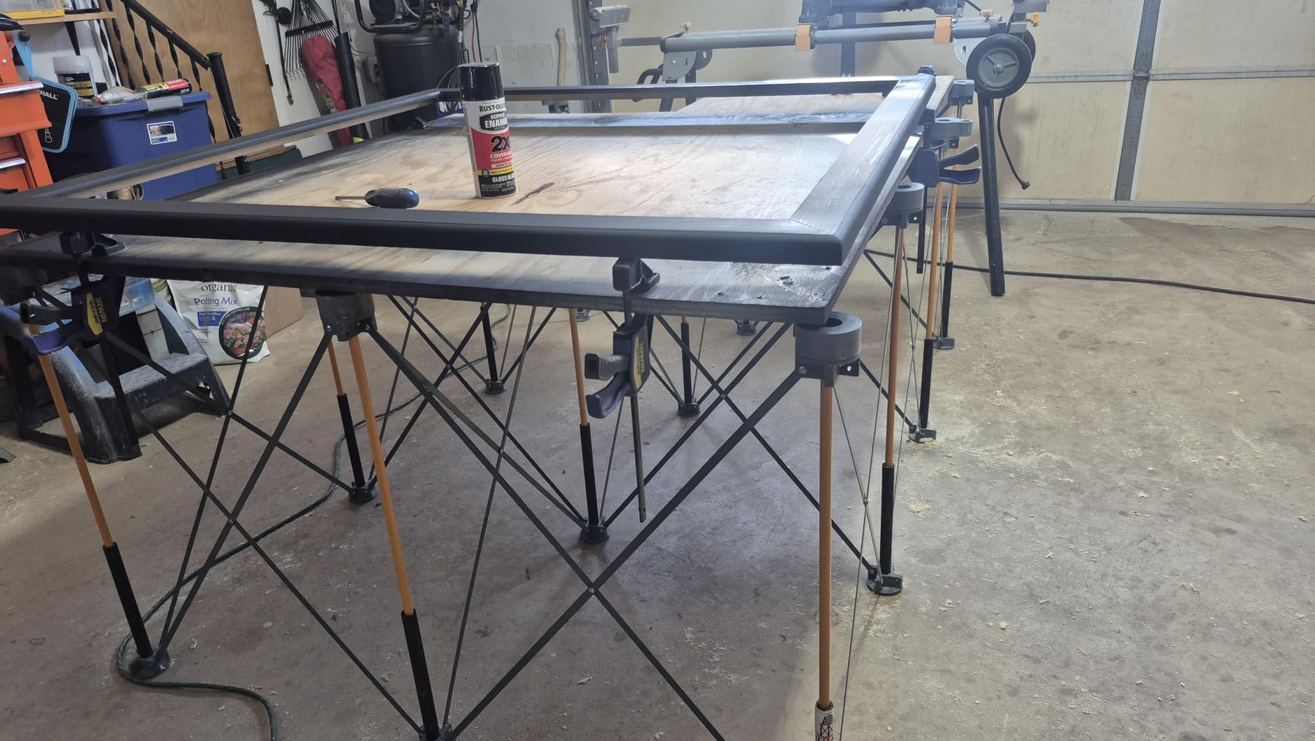 BORA Centipede Portable Workbench - Folding Work Table for Garage, Collapsible Work Bench with 4500lb Capacity, 48 x 72 in Work Support Sawhorse with Quick Clamps & Carry Bag CK12S customer photo 2