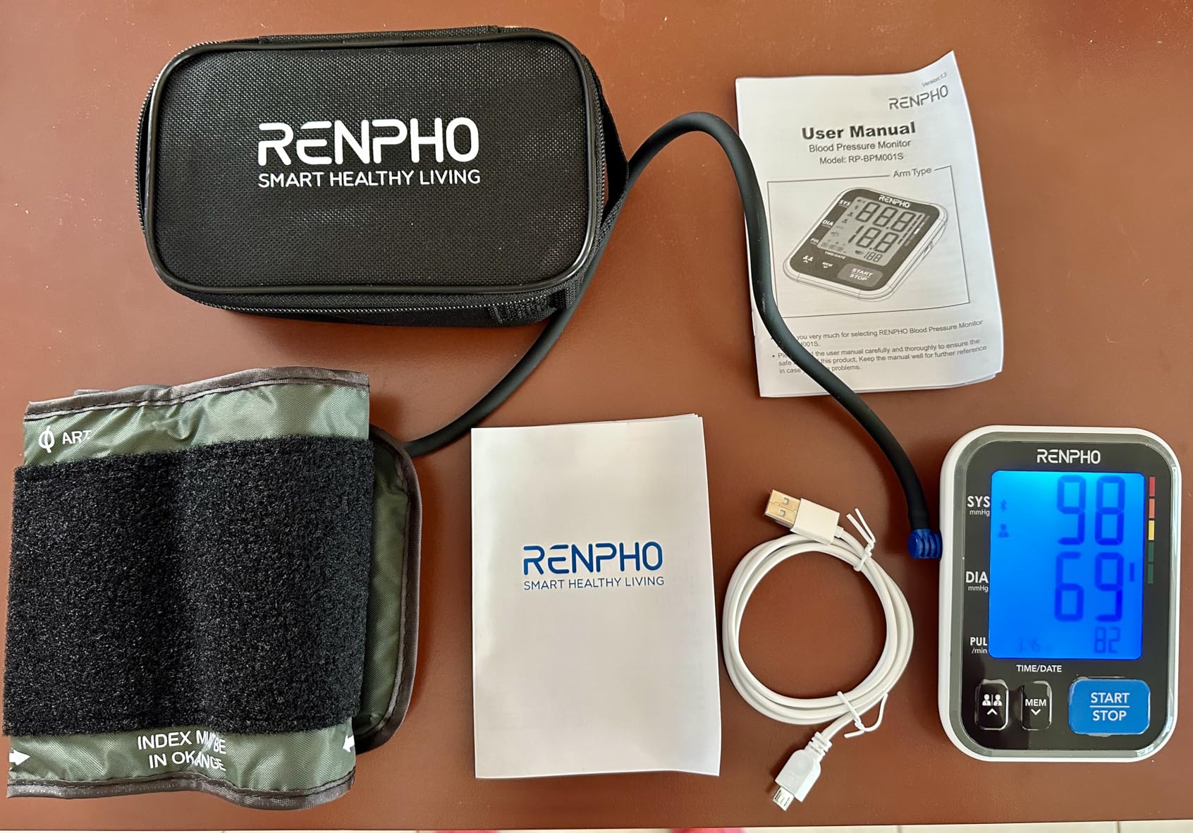 RENPHO Smart Blood Pressure Monitor for Home Use, Bluetooth BP Machine with Wide Range Cuff for Large Size Adult Arms, Muti-Users, Data Storage, Family Supplies customer photo 2