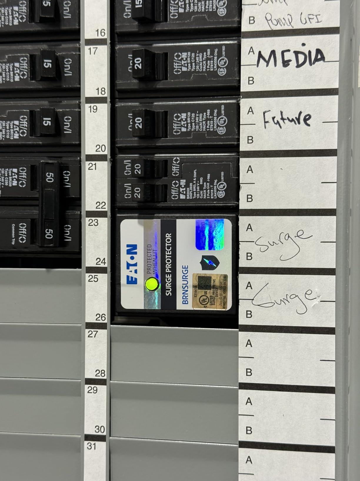 Eaton BRNSURGE Type BR Whole-Panel Circuit Breaker Surge Protective Device customer photo 2