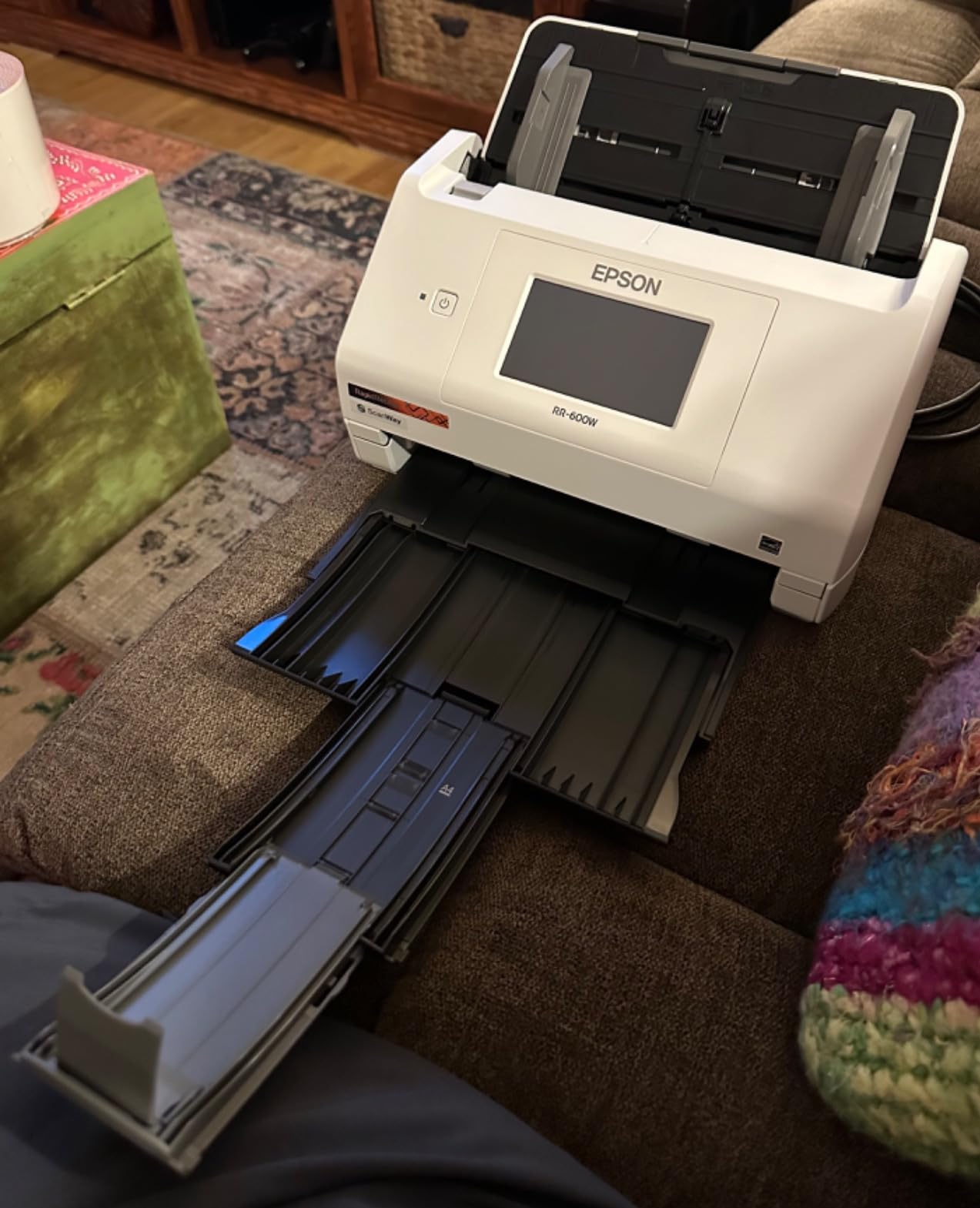 Epson RapidReceipt RR-600W Wireless Desktop Color 2-Sided Document & Tax Receipt Scanner with ScanSmart AI PRO Data Management Software for PC & Mac Touchscreen & 100-Page Auto Document Feeder customer photo 2