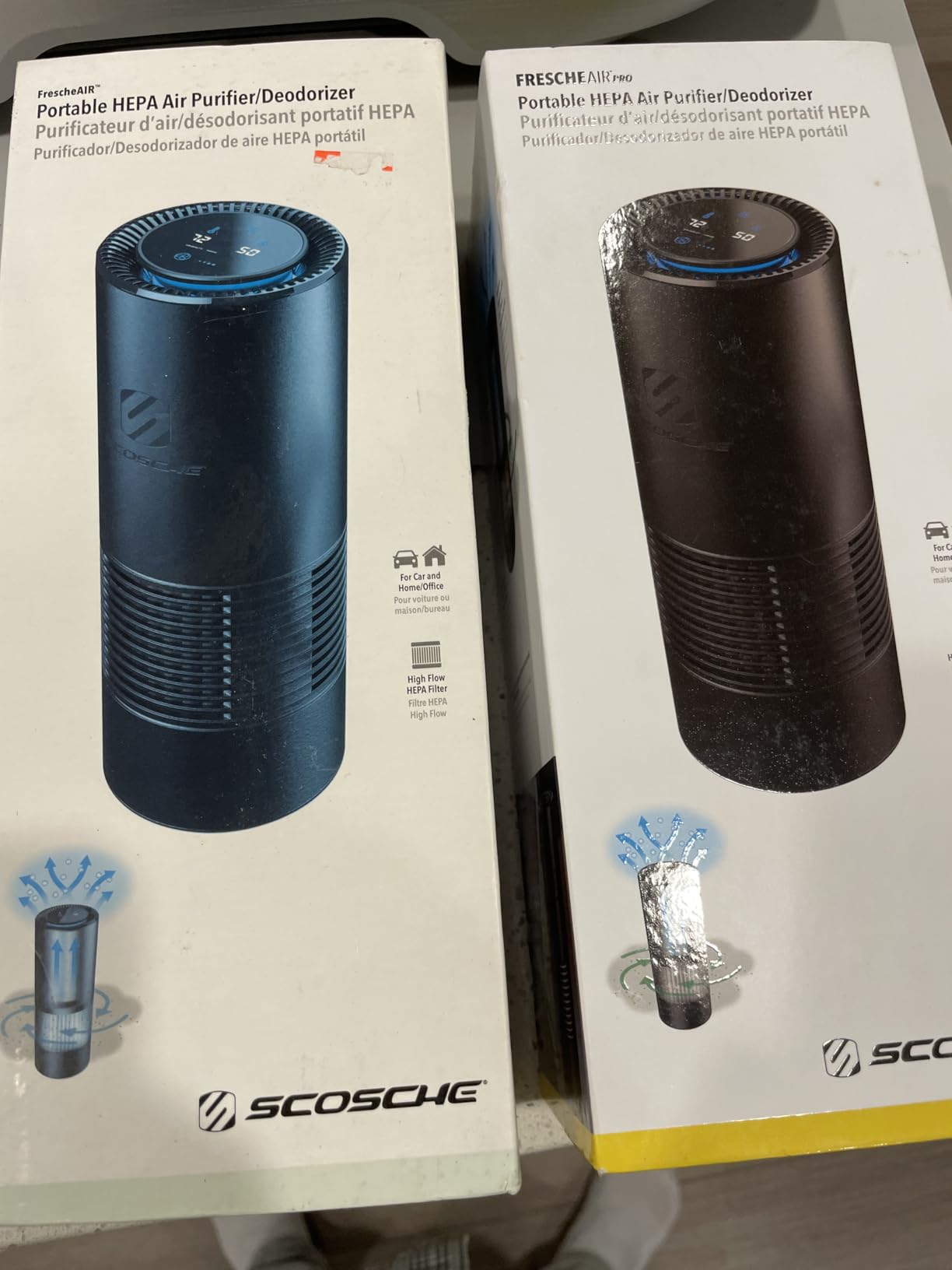 Scosche AFP-SP FrescheAIR Pro Portable HEPA Air Purifier/Deodorizer, Pet Dander, Food and Smoke Odors, Personal Air Freshener XL customer photo 1