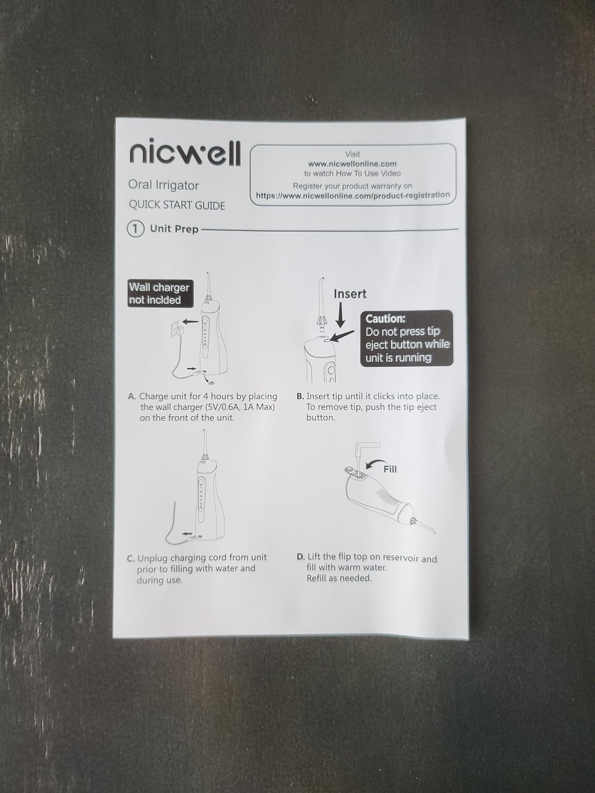 Nicwell Water Dental Flosser for Teeth - 4 Modes & 11 Pressure Settings Cordless Portable Oral Irrigator, IPX7 Waterproof Rechargeable with 5 Tips for Braces Cleaning customer photo 2