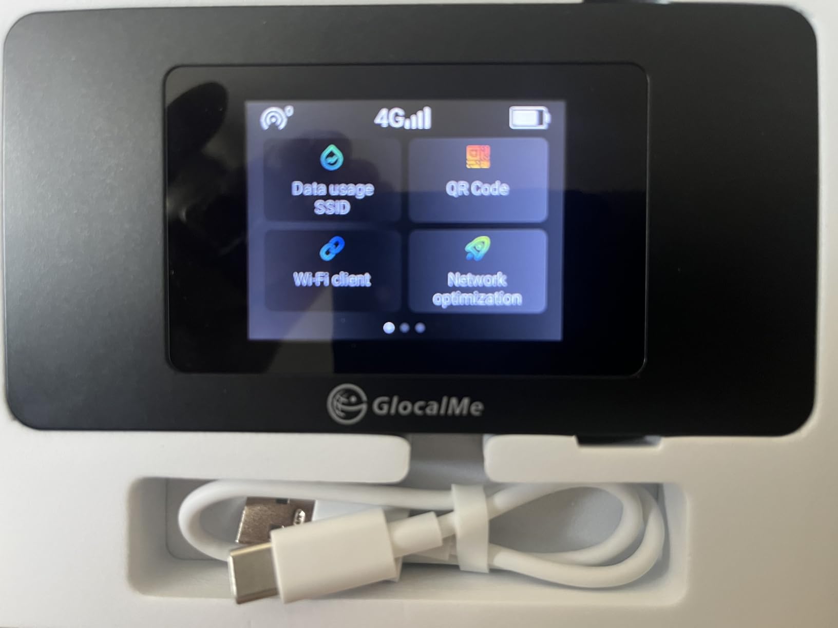 GlocalMe DuoTurbo 4G LTE Mobile Hotspot Device with Global 1.1GB Data 90Days, Portable WiFi Hotspot for Travel in 200+ Countries/Regions, SIMFREE and Dual Modem, 10 Devices Connected(Black) customer photo 1