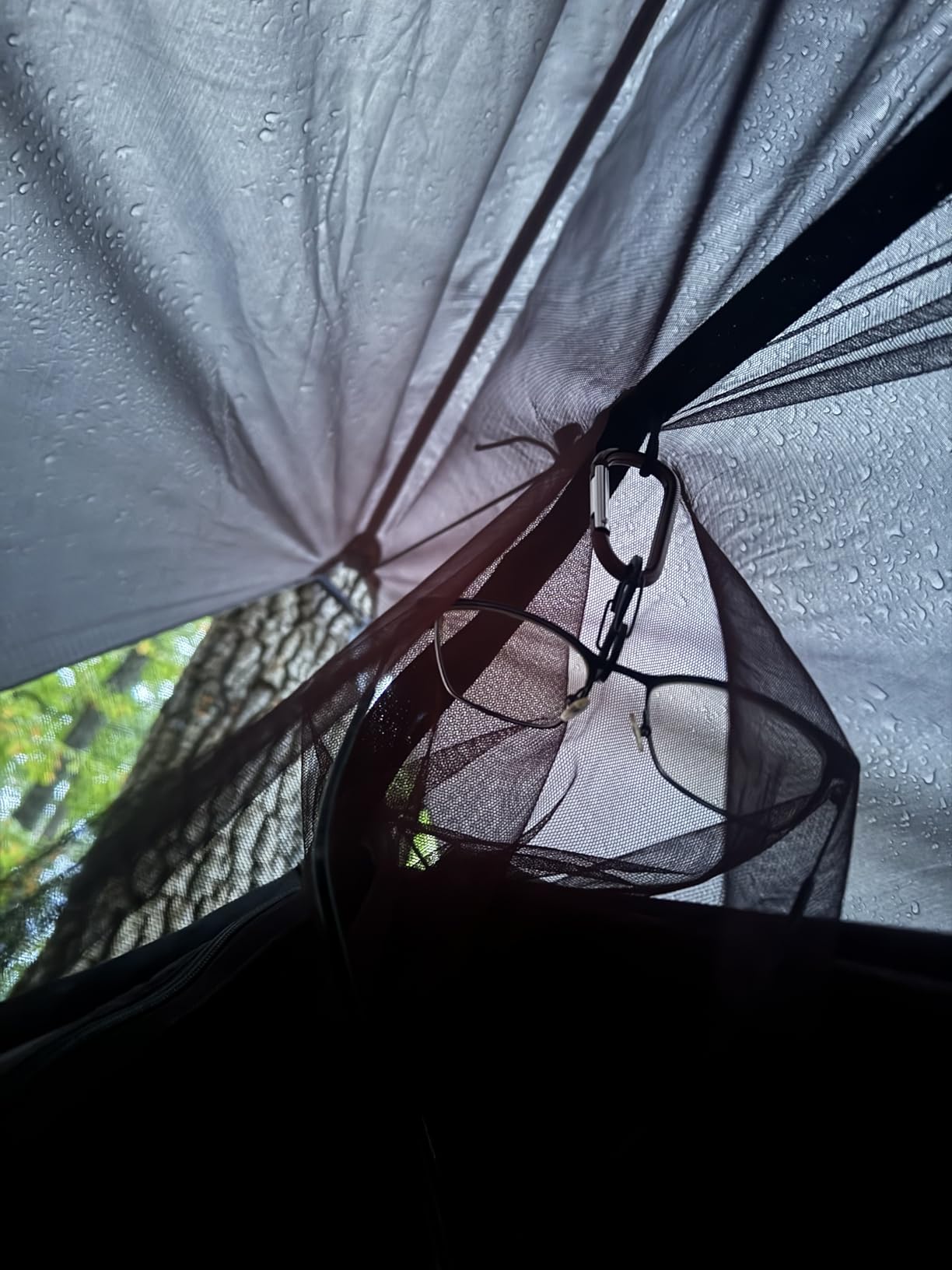 Sunyear Hammock Camping with Rain Fly Tarp and Net, Portable Camping Hammock Double Tree Hammock Outdoor Indoor Backpacking Travel & Survival, 2 Tree Straps,100% Waterproof customer photo 2