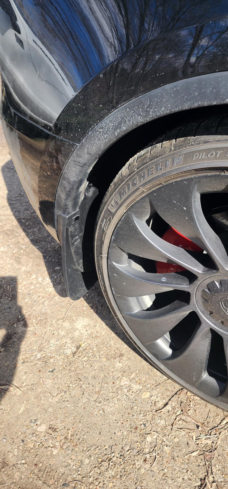 BASENOR 2024-2020 Tesla Model Y Mud Flaps Splash Guards Vehicle Sediment Protection No Drilling No Tape Mudflaps Tire Protector (Set of 4) customer photo 1