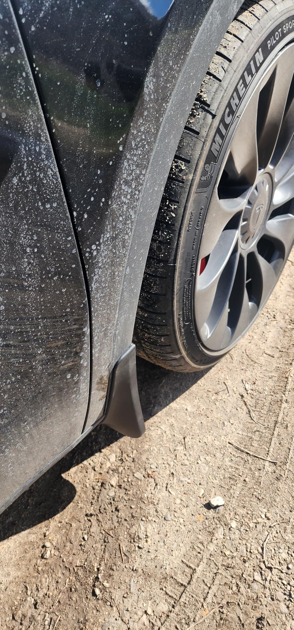 BASENOR 2024-2020 Tesla Model Y Mud Flaps Splash Guards Vehicle Sediment Protection No Drilling No Tape Mudflaps Tire Protector (Set of 4) customer photo 2