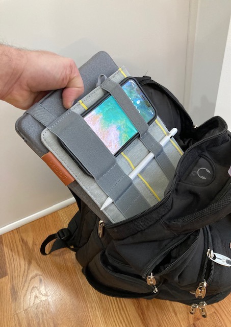 Beblau FOLD Portable Tech Organizer attachable to your Devices | Desk Sleeve | Gadget case | Working from Home Essentials customer photo 1