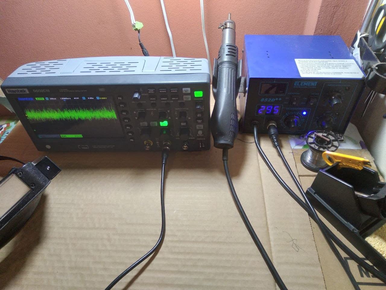 Hantek DSO2C10 Digital Storage Oscilloscope 100MHz Bandwidth 2CH Dual Channel 1GSa/s 8M Memory Depth with High Voltage Probe customer photo 2