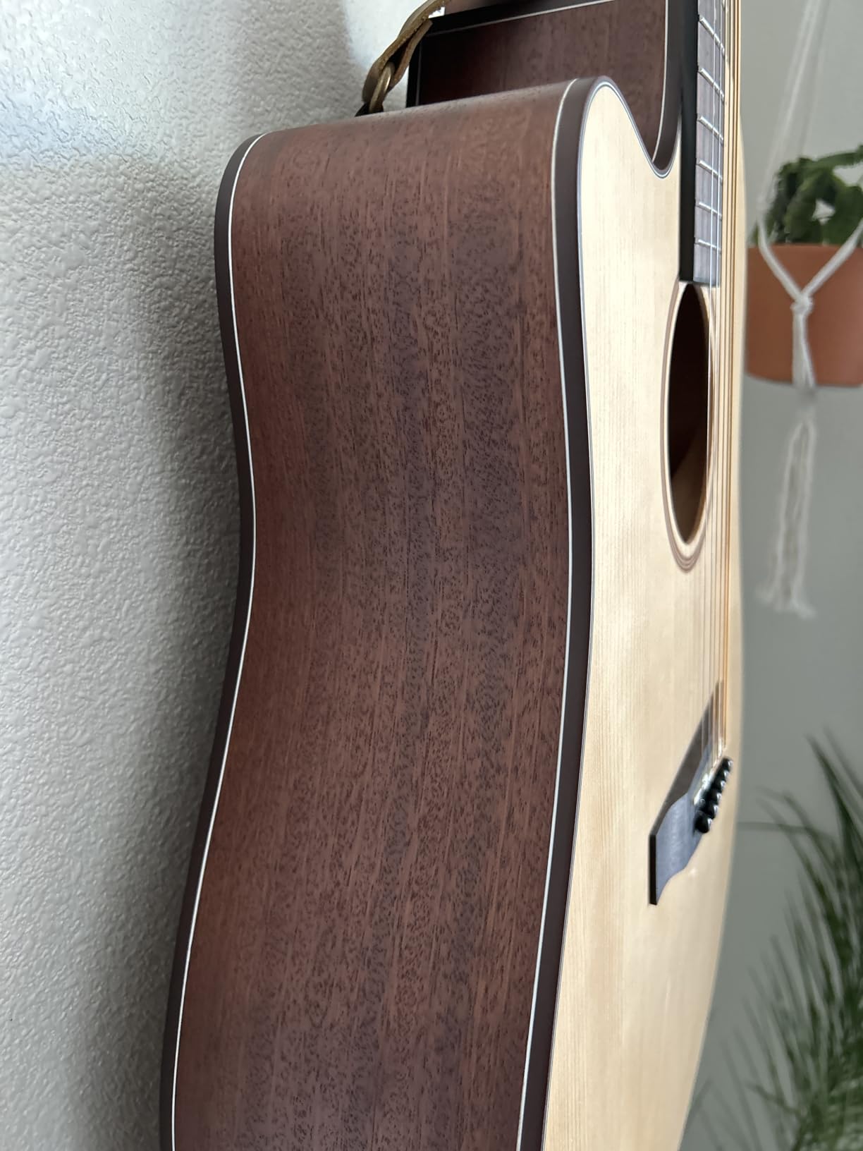 Donner Acoustic Guitar for Beginner Adult 40 Inch Cutaway Acustica Guitarra Bundle Kit with Pickup Online Lesson Bag Tuner Capo Strap Mini Jumbo Travel Teen Right Hand Black Brown DAJ-110CD customer photo 2