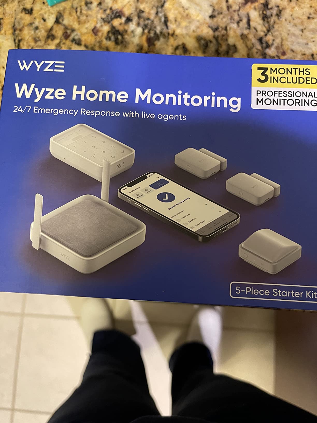 Wyze Home Security Core Kit: Hub, Keypad, Motion Sensor, Entry Sensors (x2); Compatible w/ Wyze Cam, Leak & Climate Sensors; 3 Mo. of 24/7 Professional Monitoring Service Incl. customer photo 1