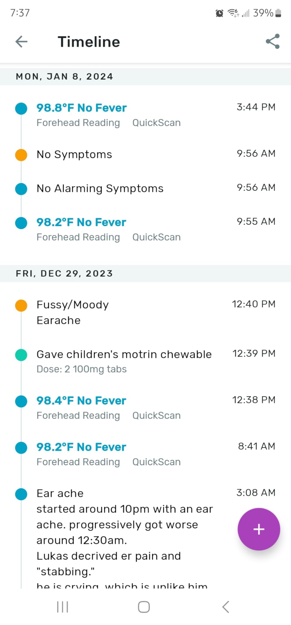 Kinsa QuickScan Smart Forehead Thermometer for Adults, Kids and Babies, No-Touch Digital Thermometer, App-Connected Family Health Tracking customer photo 2