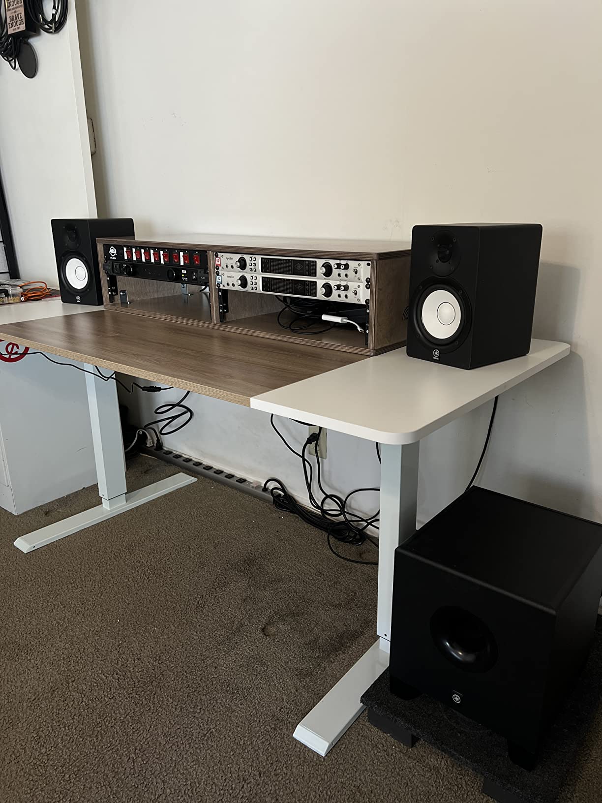 Sound Town DIY 2 x 4U Studio Rack with Baltic Birch Plywood, Weathered Brown for Recording Room, Home Studio (SDRK-D4B) customer photo 2