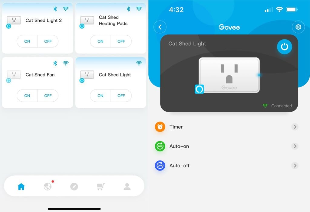 Govee Smart Plug 15A, WiFi Bluetooth Outlets 4 Pack Work with Alexa and Google Assistant, WiFi Plugs with Multiple Timers, Govee Home APP Group Control Remotely, No Hub Required, ETL&FCC Certified customer photo 2