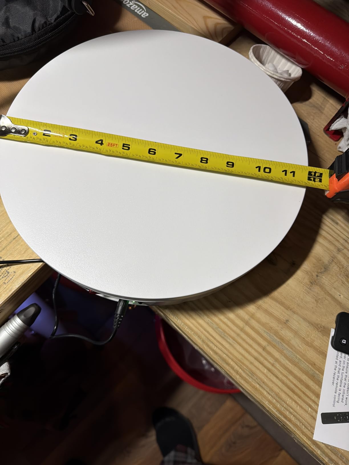 Prolee 360 Degree Rotating Turntable 12 Inch, 360lbs Capacity for Photography, Heavy Duty, Automatic Remote Control Display Platform with 5 Colour Surface Covers and Carry Bag customer photo 1