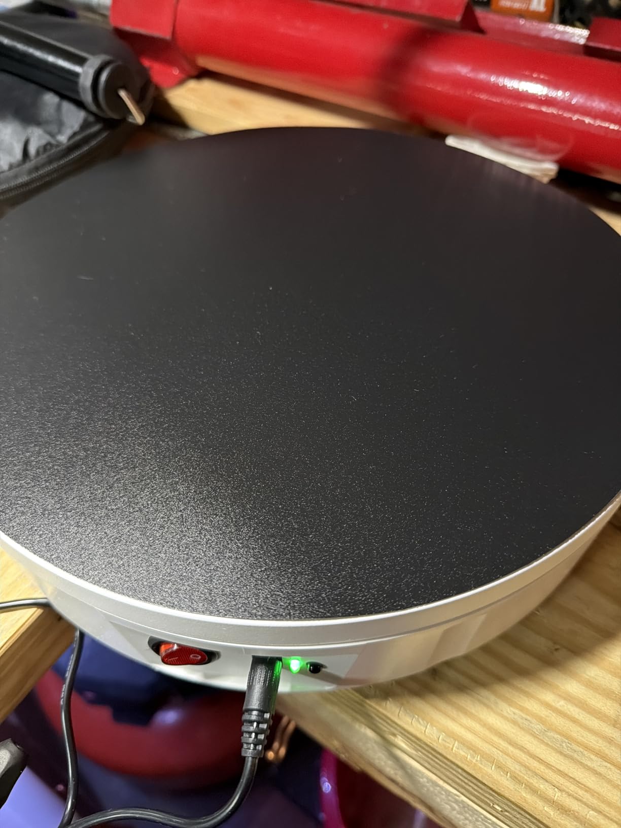 Prolee 360 Degree Rotating Turntable 12 Inch, 360lbs Capacity for Photography, Heavy Duty, Automatic Remote Control Display Platform with 5 Colour Surface Covers and Carry Bag customer photo 2