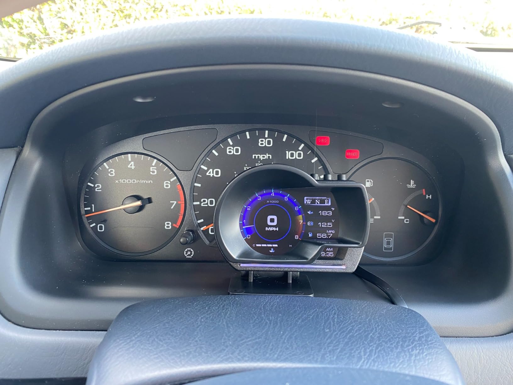 obd2 Gauge Display Heads up Display for Cars Car HUD Head Up Display P6, OBD+GPS Smart Gauge, obd2 Speedometer with Speed,RMP,Water Temperature,Overspeed Alarm,Works Great for Most Cars customer photo 2