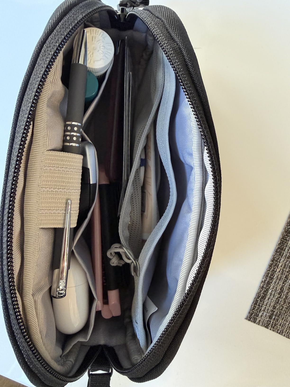tomtoc Electronics Organizer Travel Case, Water Resistant Travel Bag Cable Organizer for Essentials, Tech Pouch Accessories Carry Storage for Cord, Phone, Cables, Airpods, USB Flash Drive, Daily Items customer photo 2