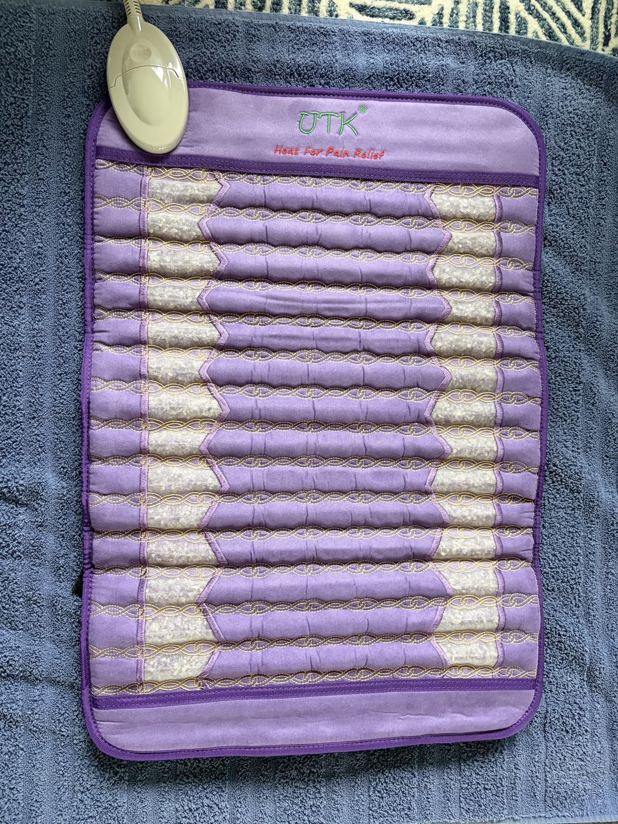 UTK Far Infrared Heating Pads for Back, 5X Pain Relief Amethyst Heating Pad for Sciatica, Waist, Abdomen, Thigh, Hip, Hotter to 159℉, FSA-HSA Eligible, 4H Auto-Off, Gift for Women Men, 24