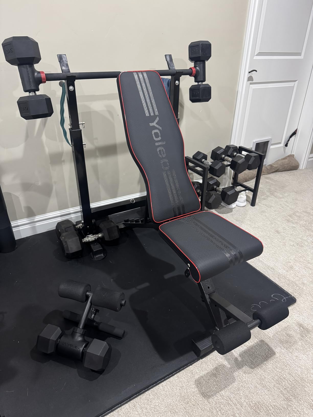 YOLEO Adjustable Weight Bench for Home Gym, ASTM-Certified 827LBS, 95% Pre-Assembled, Foldable Gym Bench with 84 Positions Incline Decline Flat, Wider Seat customer photo 2