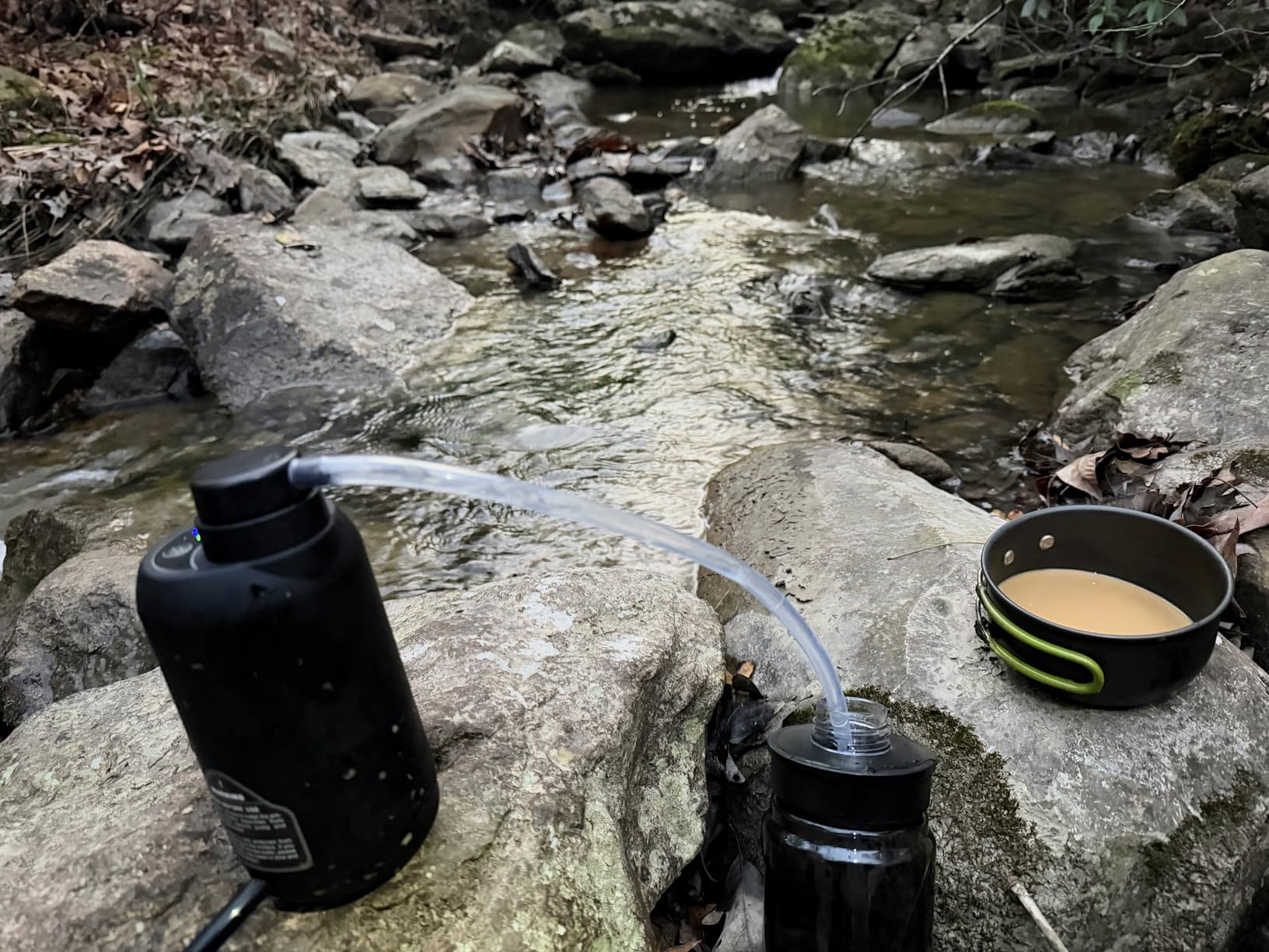 Water Filter Camping - Electric Portable Water Purifier Survival, 0.01 Micron, 6-Stage Water Filtration System Survival with Emergency Lighting for Hiking, Backpacking, Travel - BK-2000 customer photo 1