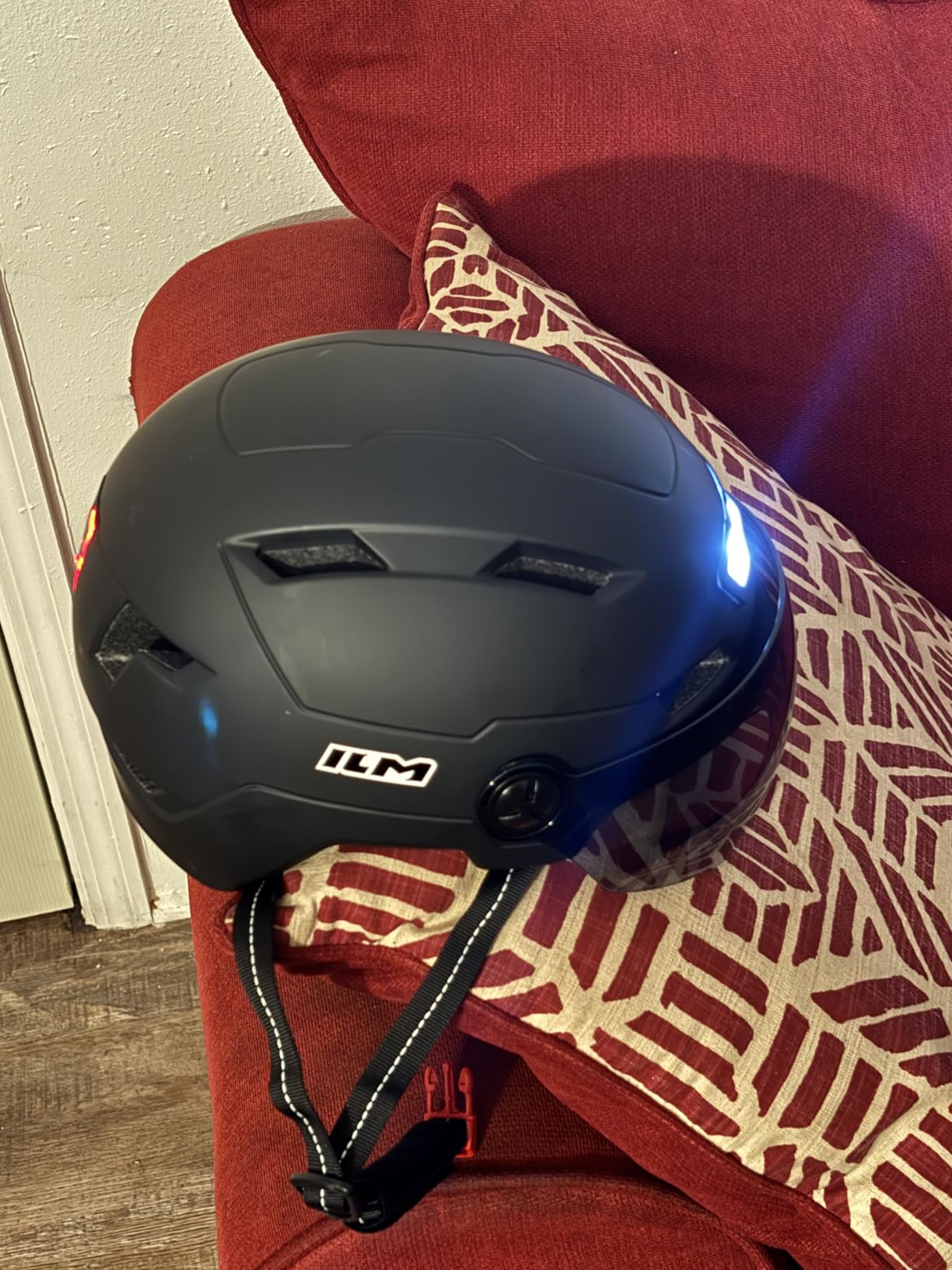 ILM Adult Bike Helmet with USB Rechargeable LED Front and Back Light Mountain&Road Bicycle Helmets E3-10L customer photo 1