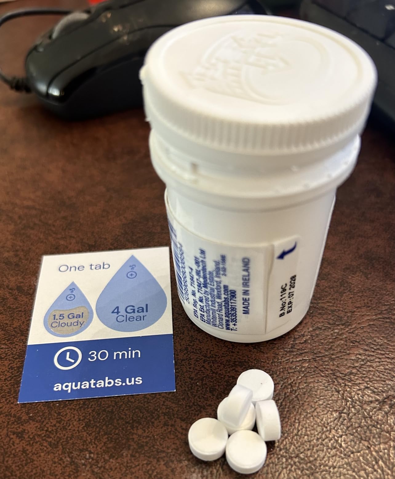 Aquatabs Water Purification Tablets (397mg, 100 Pack). Water Filtration System for Camping, Boating, Emergency Water, Survival Kit, and Marine customer photo 1
