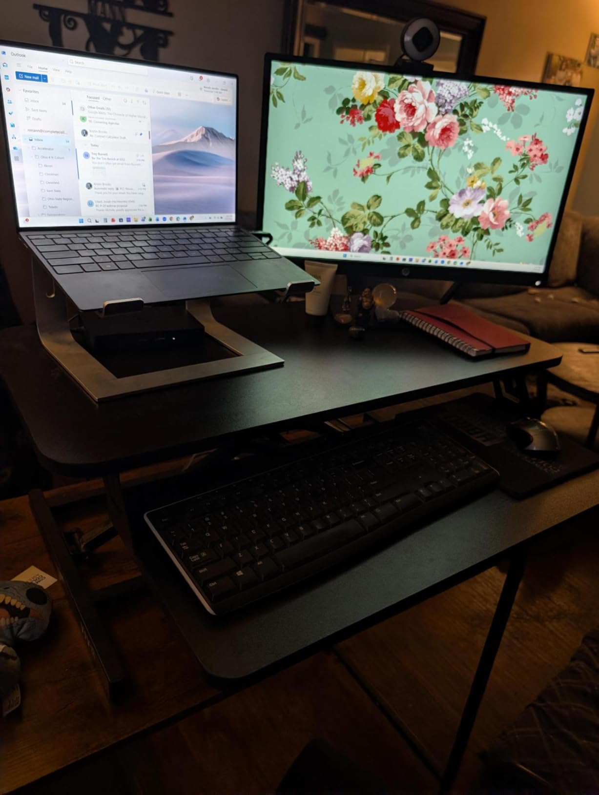 VIVO Desk Converter 32 inch Height Adjustable, MDF Wood Sit to Stand Riser, White, DESK-V000SW customer photo 1