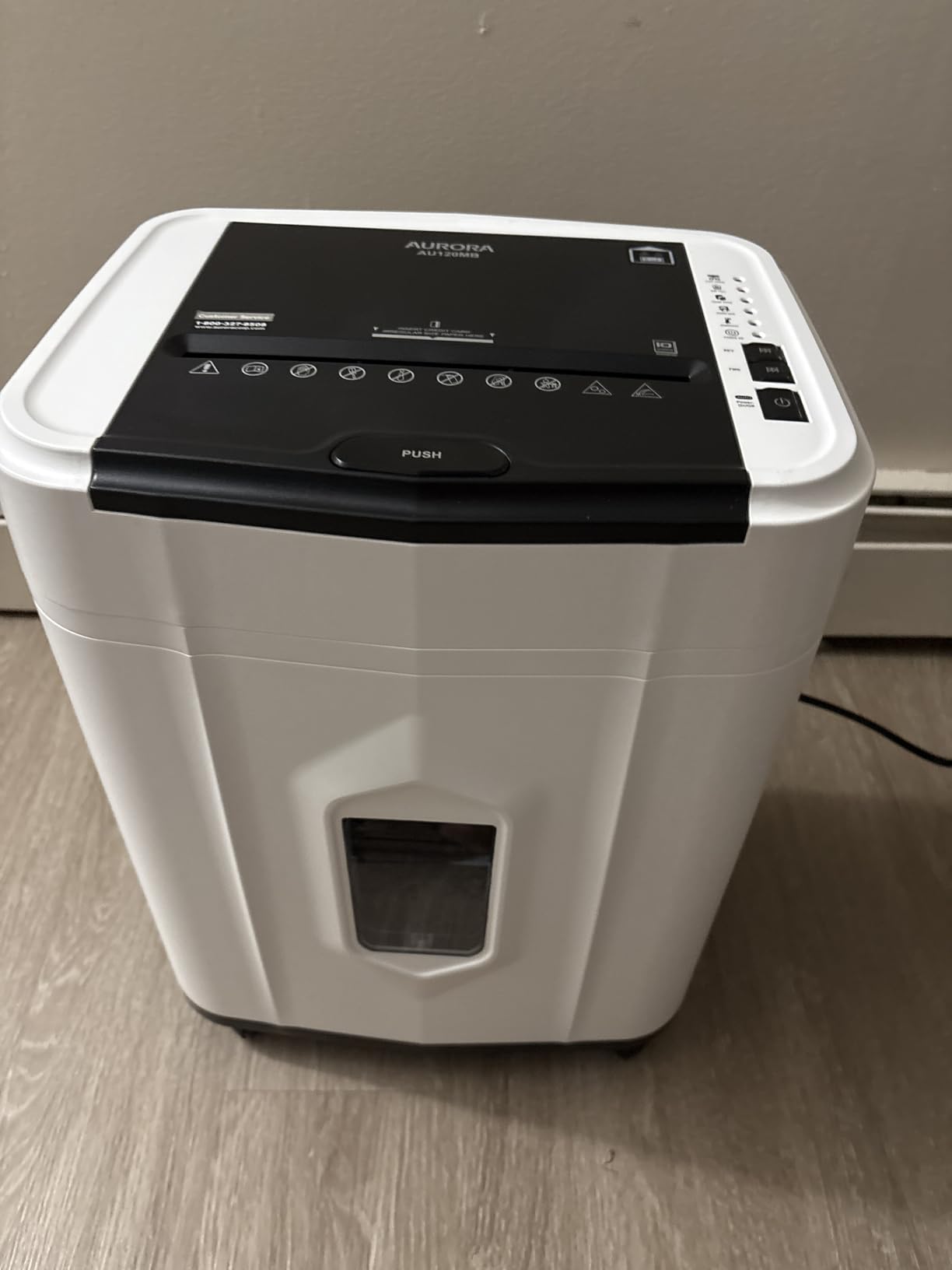 Aurora Commercial Grade 200-Sheet Auto Feed High Security Micro-Cut Paper Shredder, 60 Minutes, Security Level P-5 customer photo 1