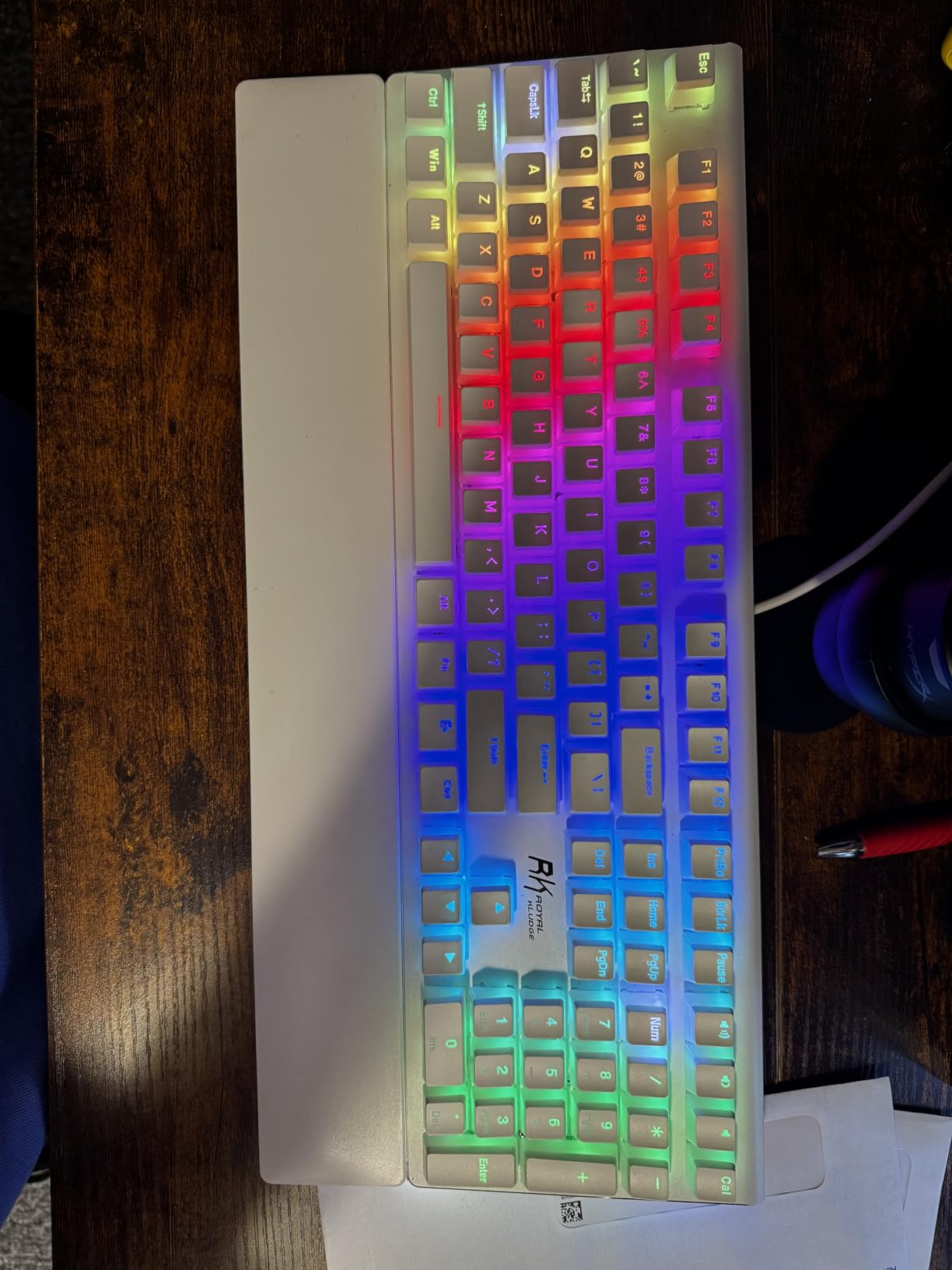 Womier Pudding Keycaps, PBT Shine Through Keycaps 165 Keys Set Custom Key caps Set OEM Profile, Universal Compatiability for 100%, 75%, 65%, 60% Keyboard-Black customer photo 2