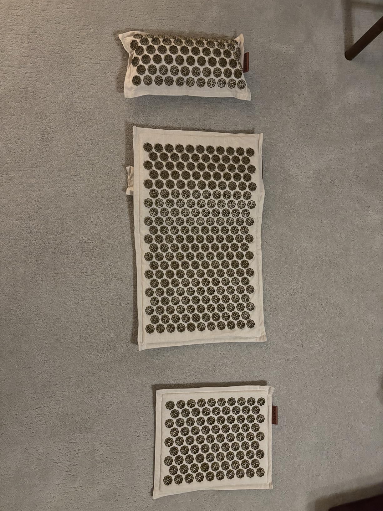 UNMERA Acupressure Mat and Pillow Set, Natural Eco Linen & Coconut Fiber Filling, for Back/Neck Pain Relief, Sciatic, Headache and Muscle Relaxation customer photo 1