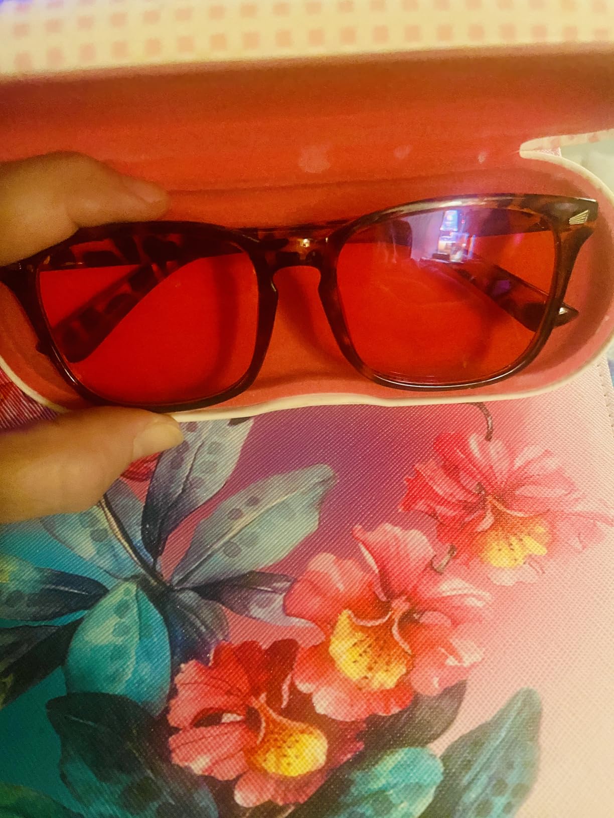Bloomoak 100% Red Lens Blue Green Light Blocking Glasses - Dual AR Coatings Sleep Glasses Before Bed - Anti Glare, Fatigue customer photo 1