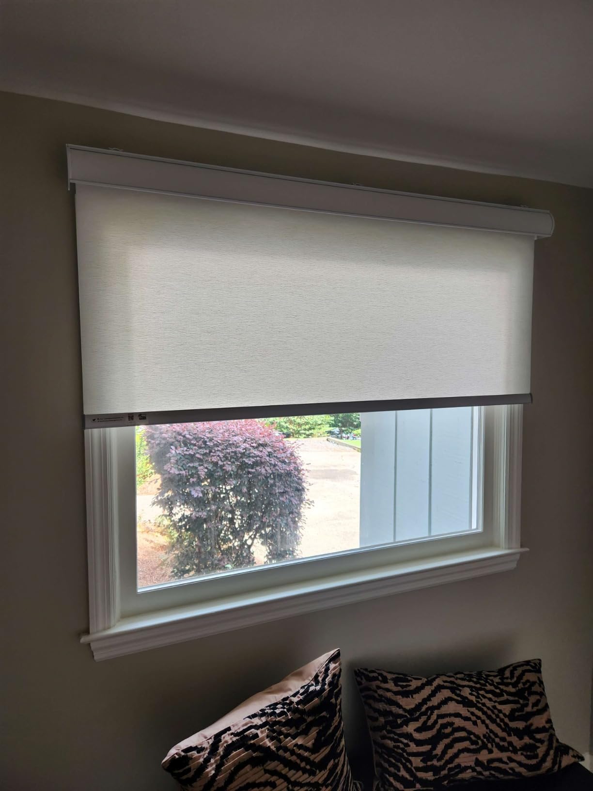 SmartWings Motorized Smart Blinds for Windows in Light Filtering, Electric Remote Roller Shades Compatible with Alexa/Google Home/Homekit, Custom Up to 110